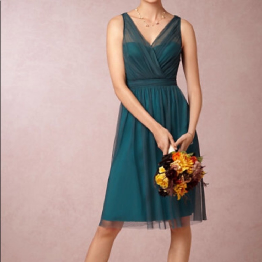 BHLDN Hitherto "Tansy" Dress in Jade Green - sz 0 - Picture 3 of 8